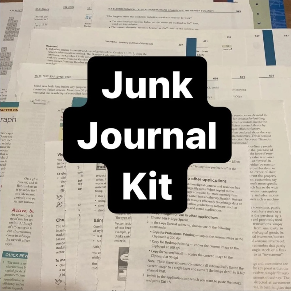 50 piece Junk journal kit! Textbook ephemera pages

Art crafts collage arts